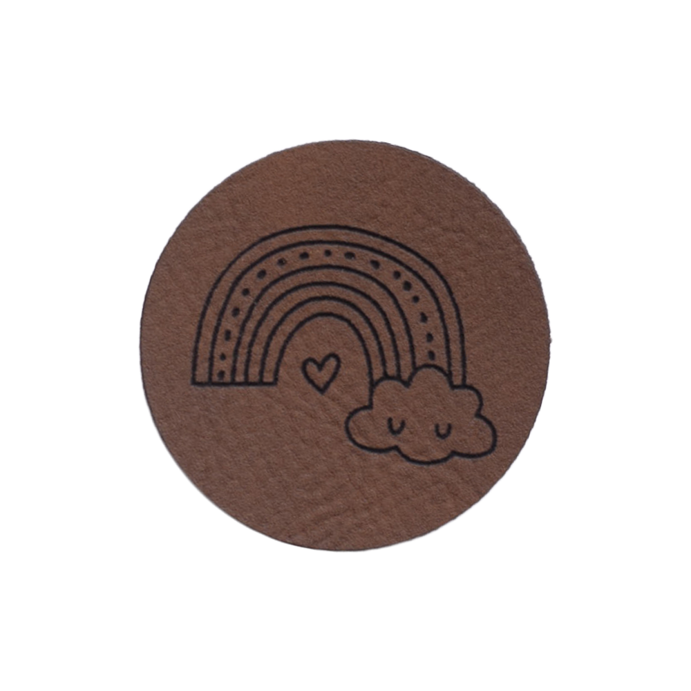 Kunstlederlabel "Regenbogen"