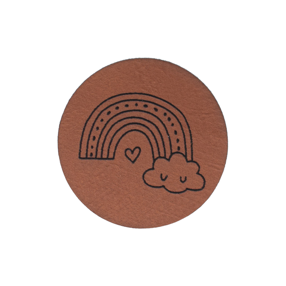 Kunstlederlabel "Regenbogen"