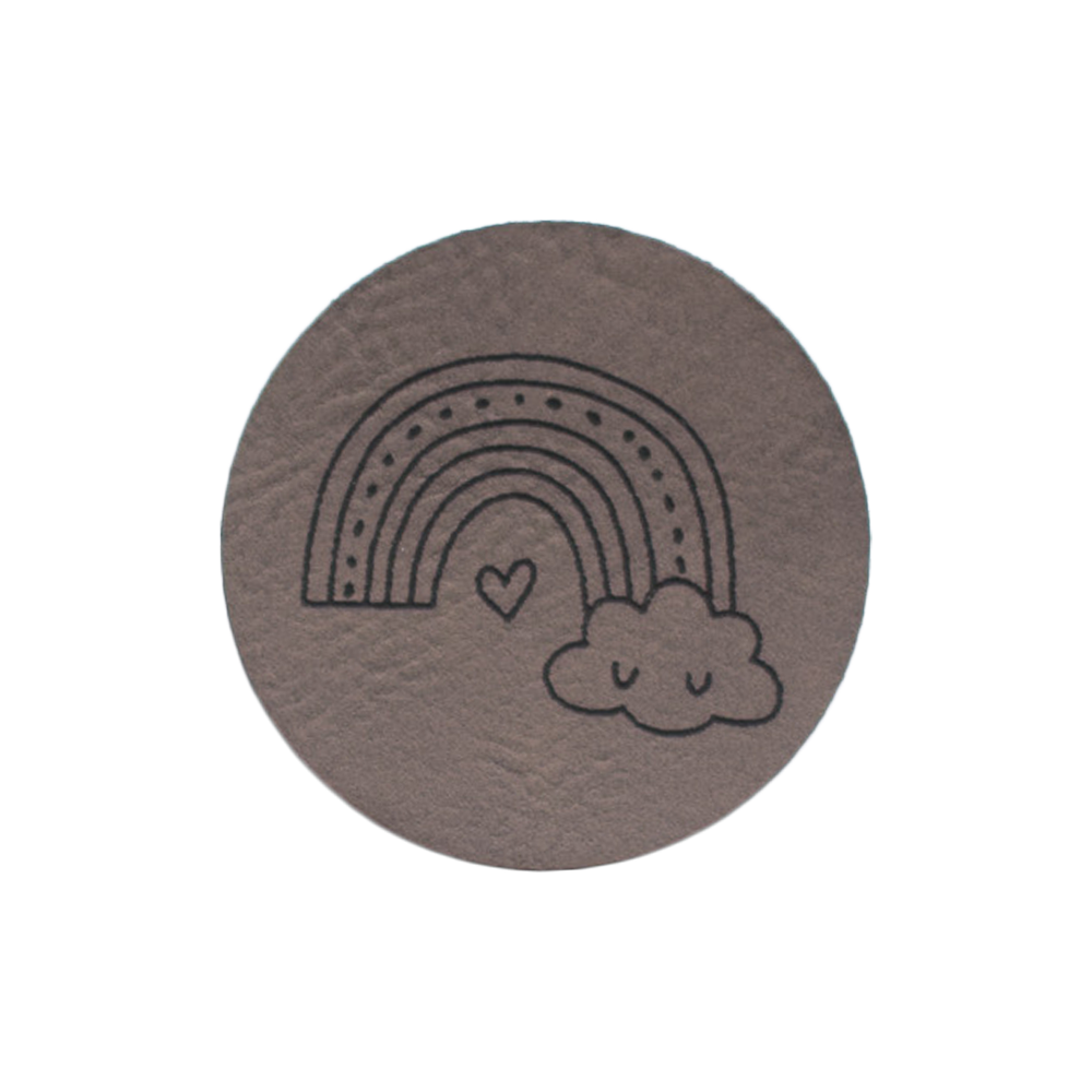 Kunstlederlabel "Regenbogen"