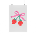 Bügelbild "Erdbeeren Schleife"