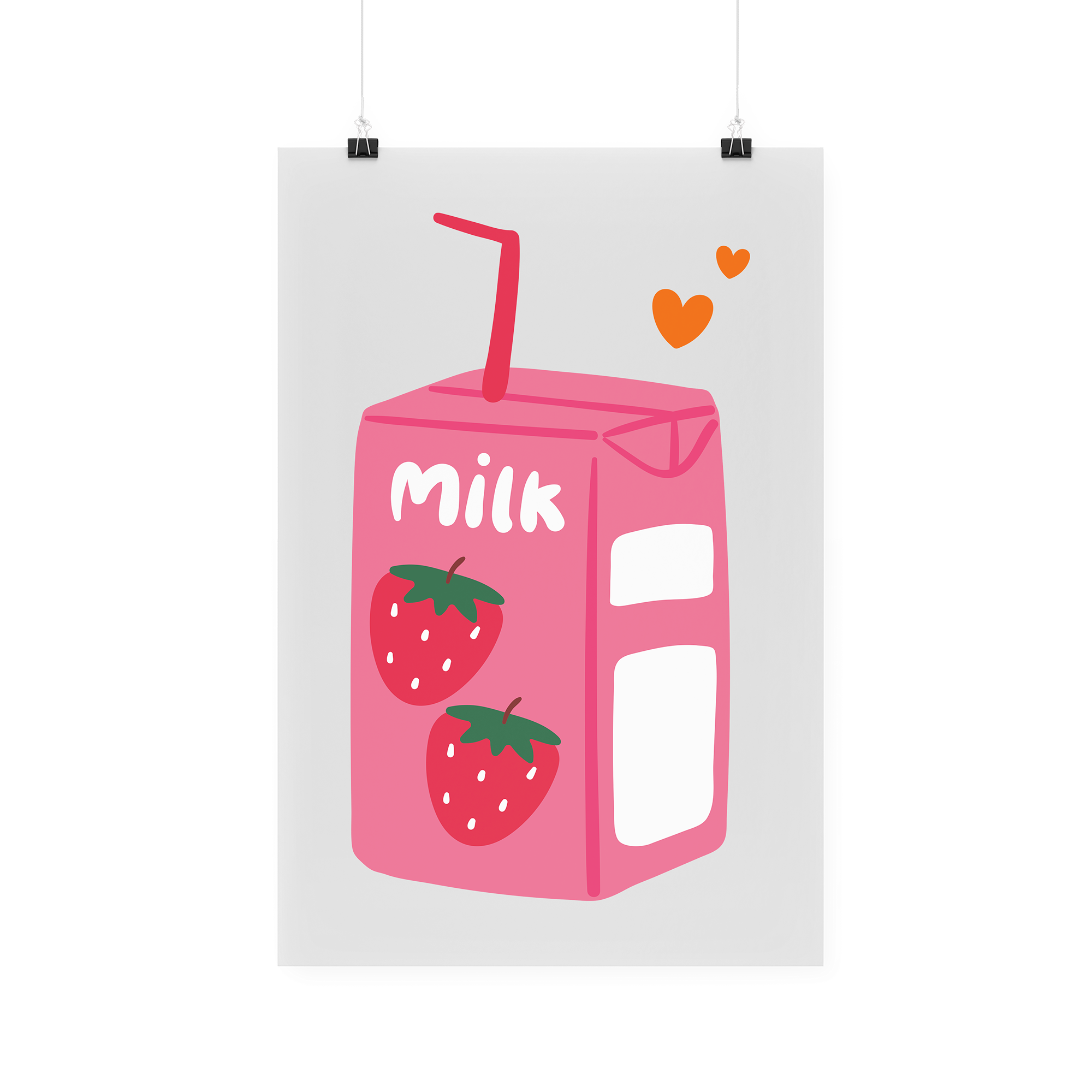 Bügelbild "Strawberry Milk"
