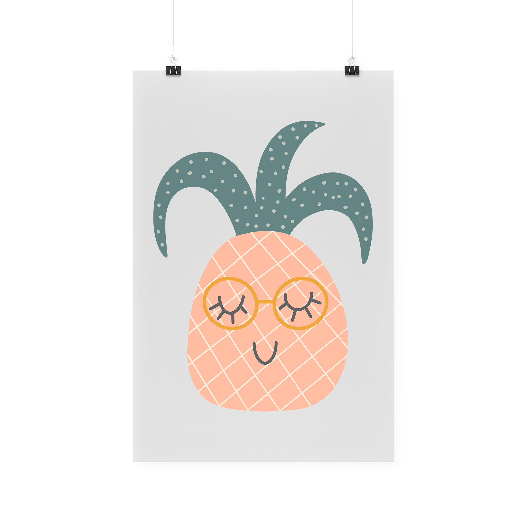 Bügelbild "Orange Ananas"