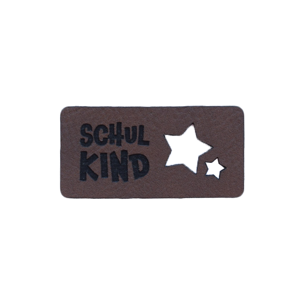 Kunstlederlabel "Schulkind Sterne"