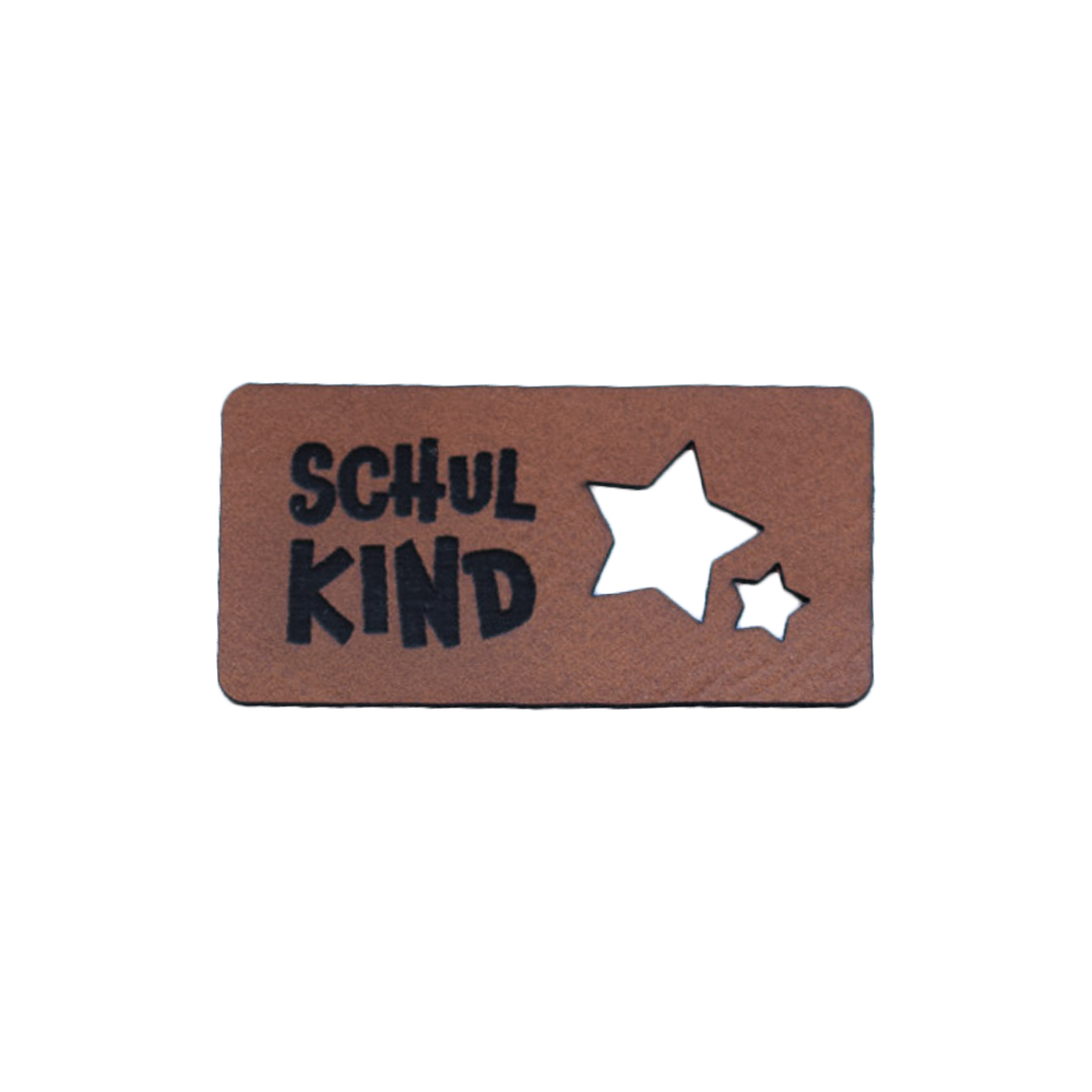 Kunstlederlabel "Schulkind Sterne"