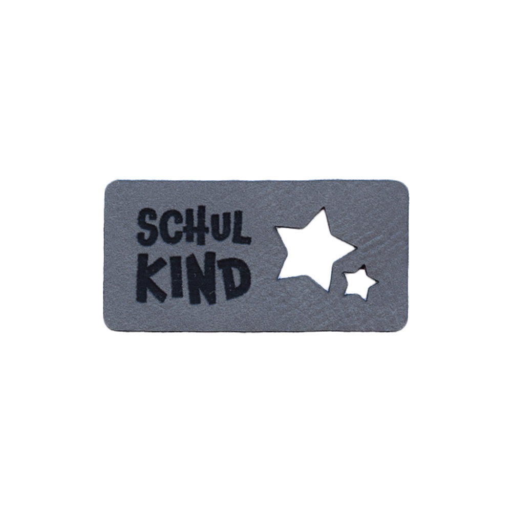 Kunstlederlabel "Schulkind Sterne"