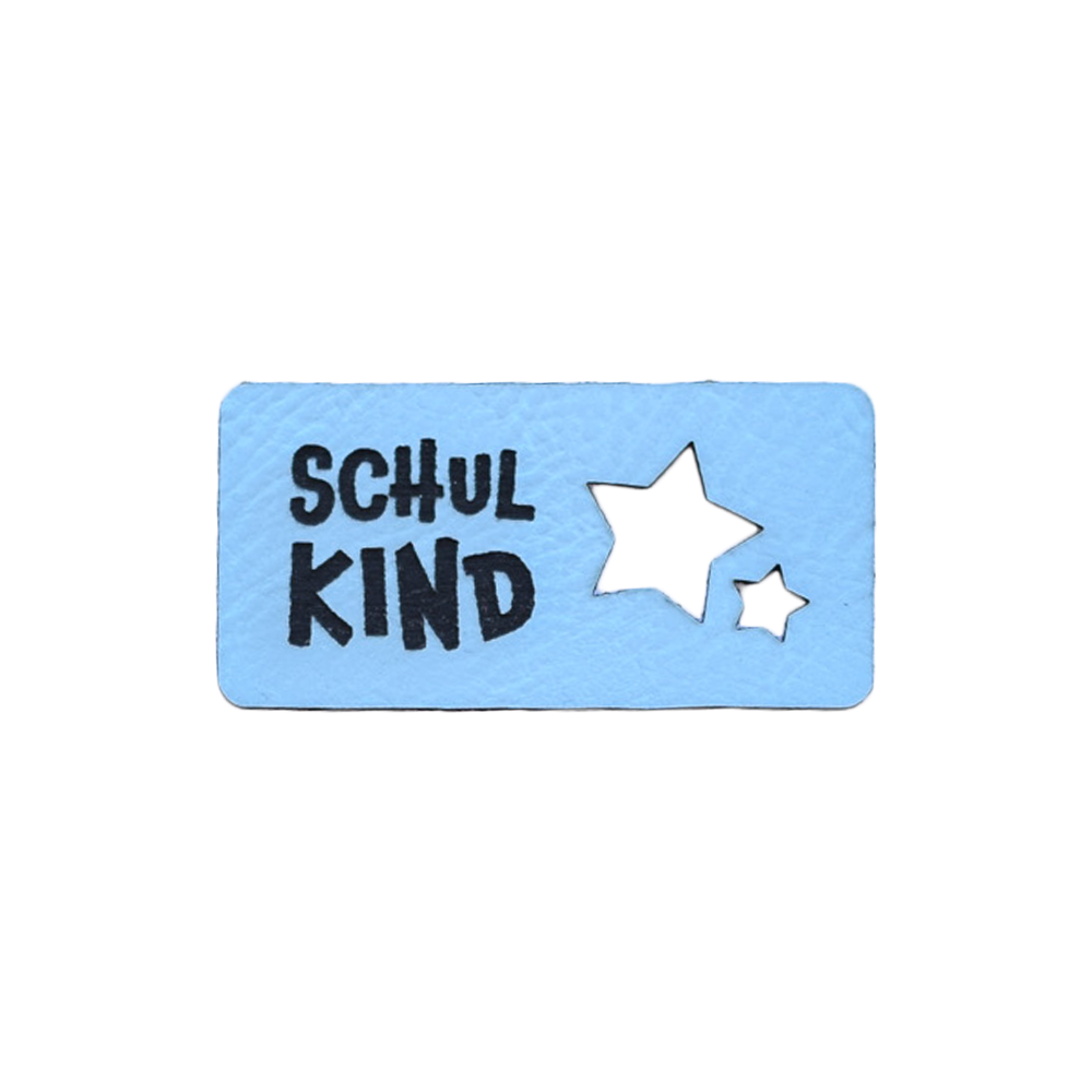Kunstlederlabel "Schulkind Sterne"