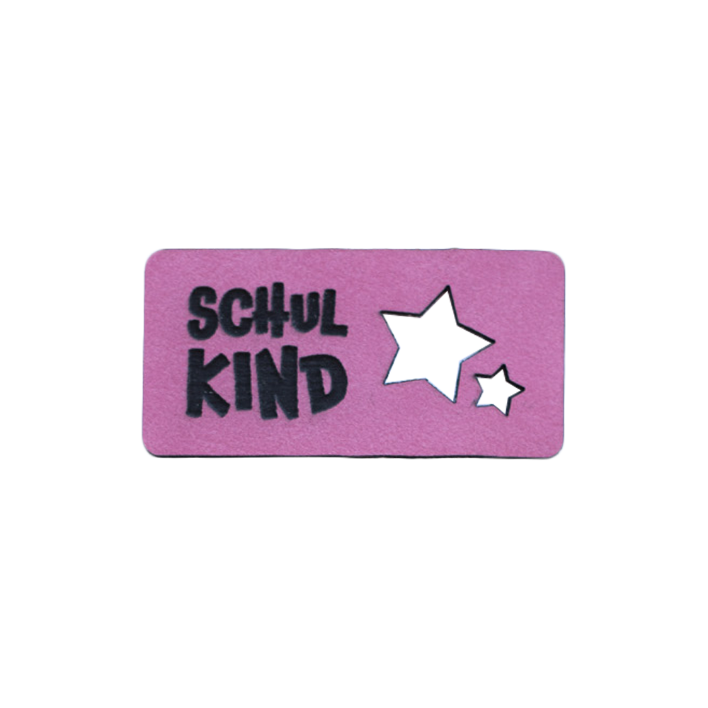 Kunstlederlabel "Schulkind Sterne"