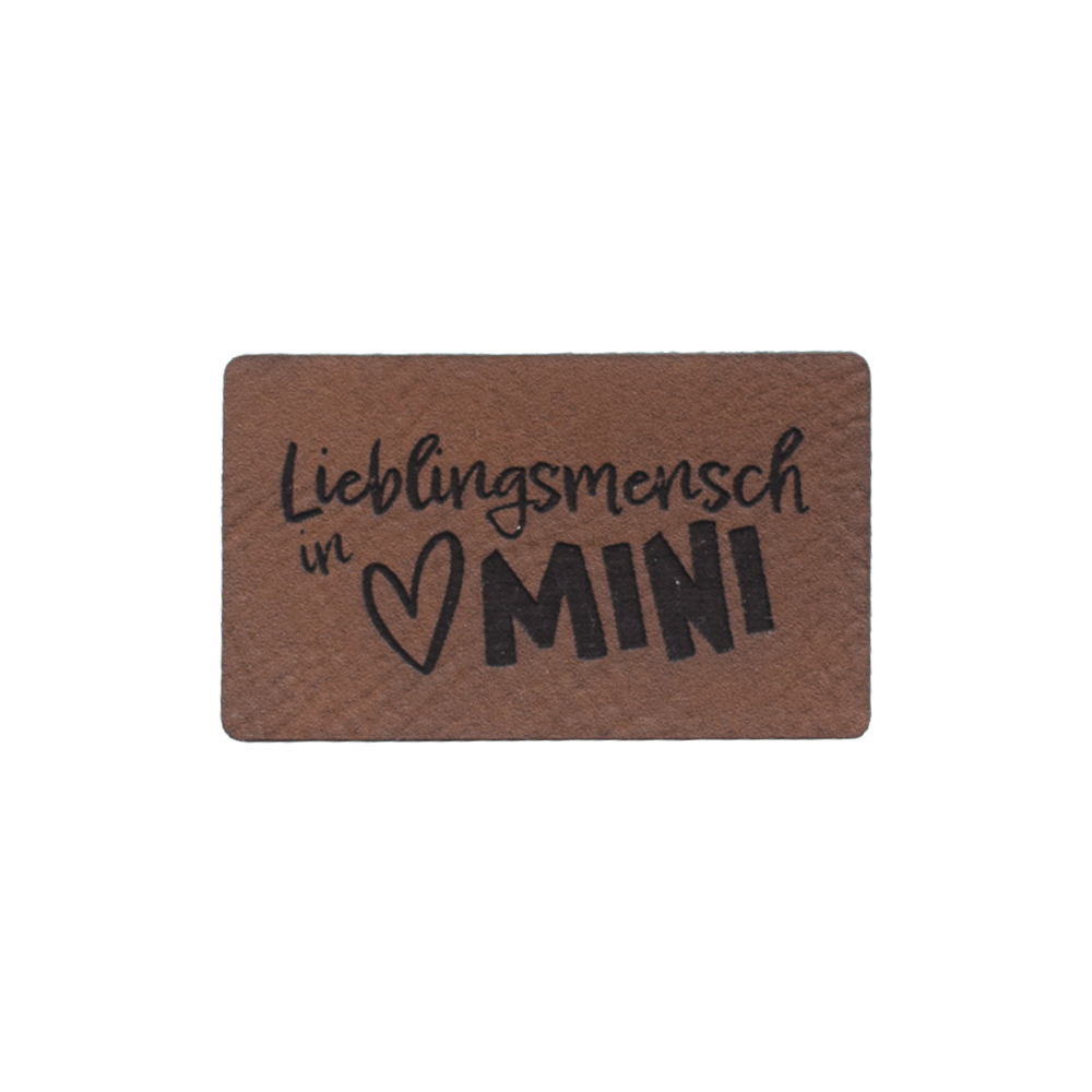 Kunstlederlabel "Lieblingsmensch in MINI"