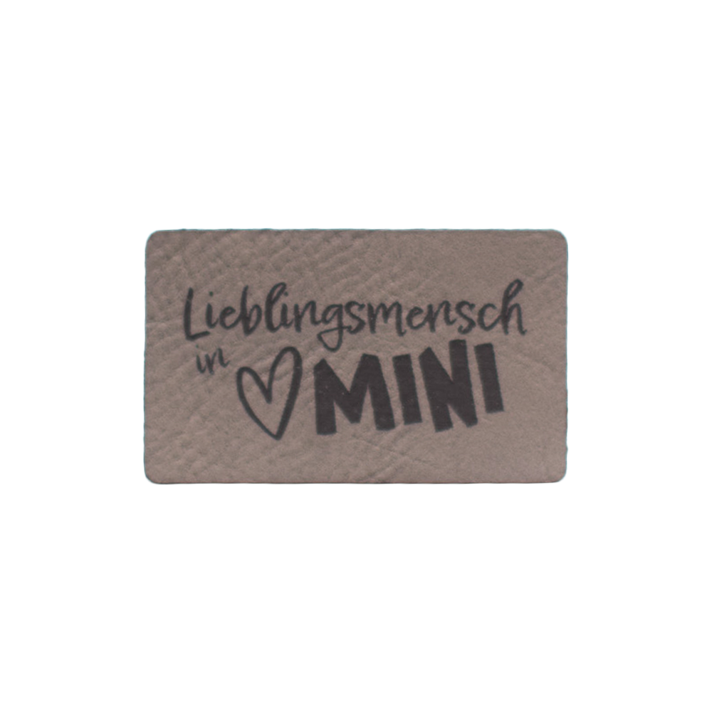 Kunstlederlabel "Lieblingsmensch in MINI"