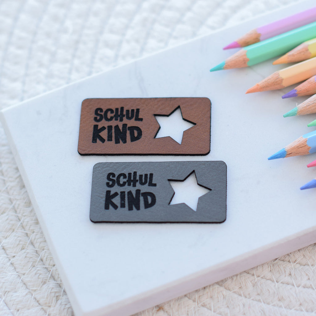Kunstlederlabel "Schulkind Stern"