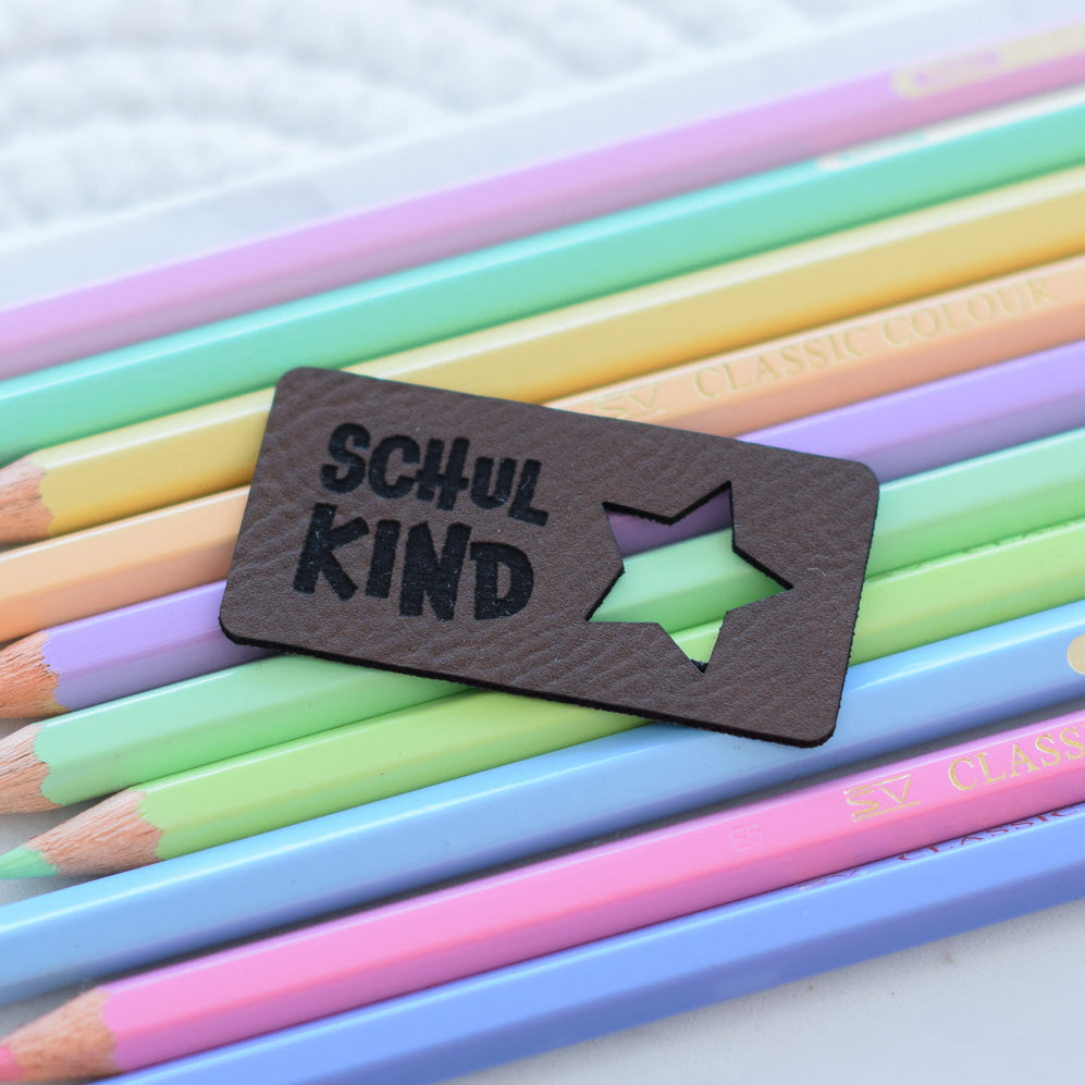 Kunstlederlabel "Schulkind Stern"