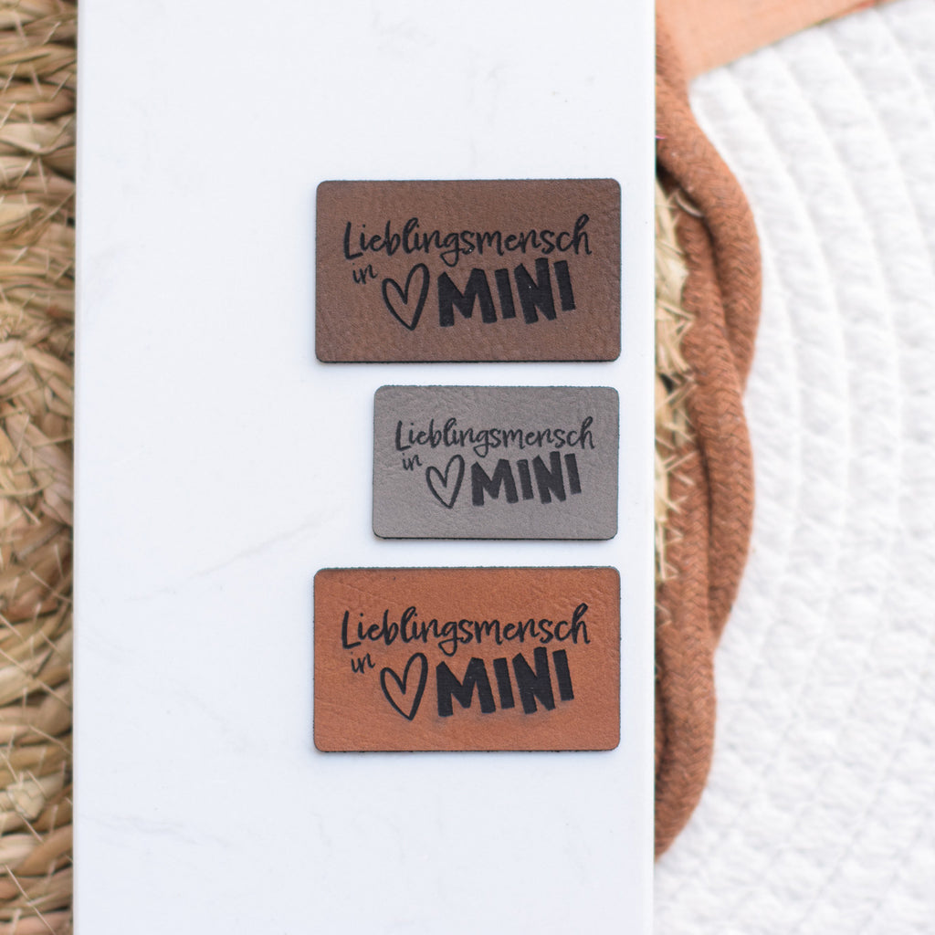 Kunstlederlabel "Lieblingsmensch in MINI"
