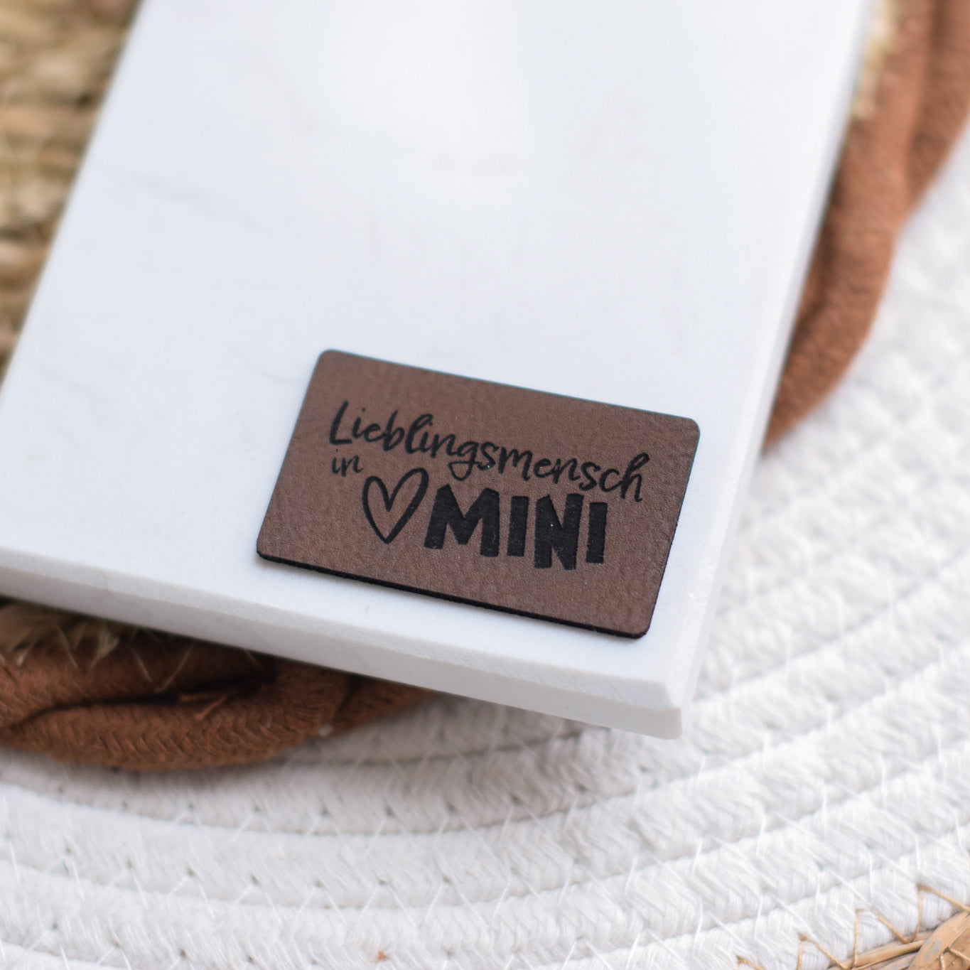 Kunstlederlabel "Lieblingsmensch in MINI"