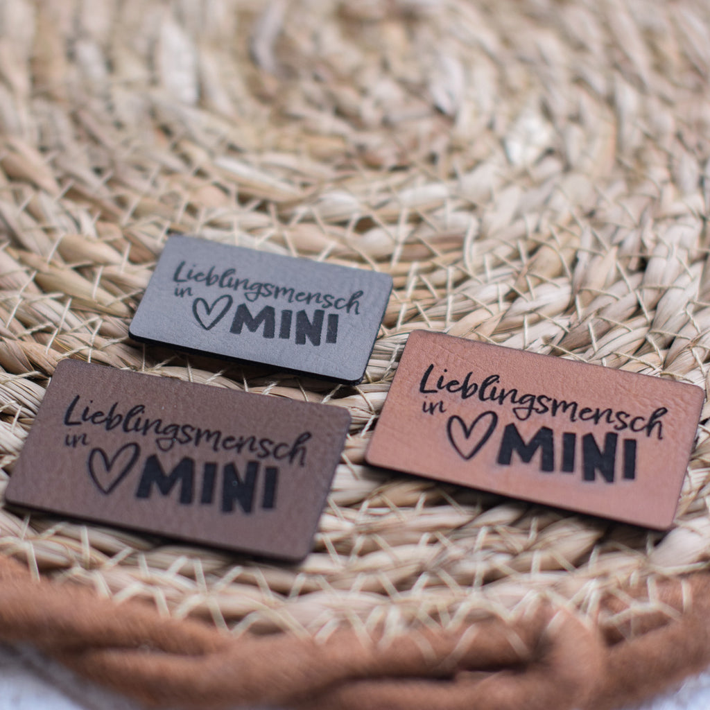 Kunstlederlabel "Lieblingsmensch in MINI"