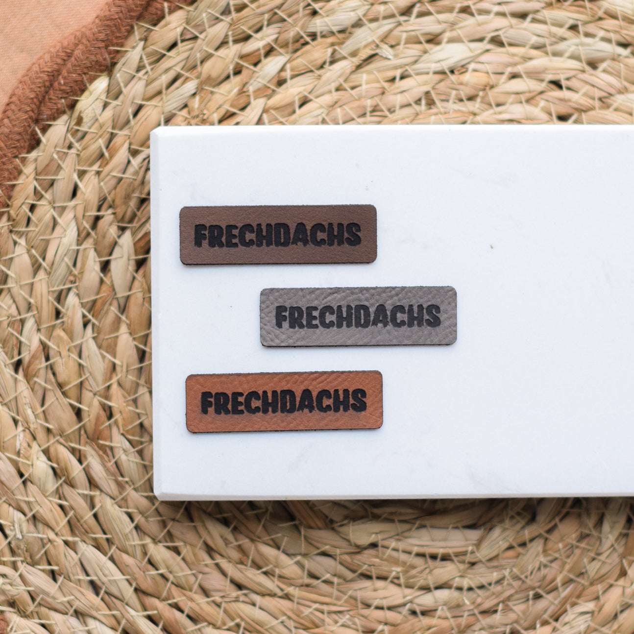 Kunstlederlabel "Frechdachs"