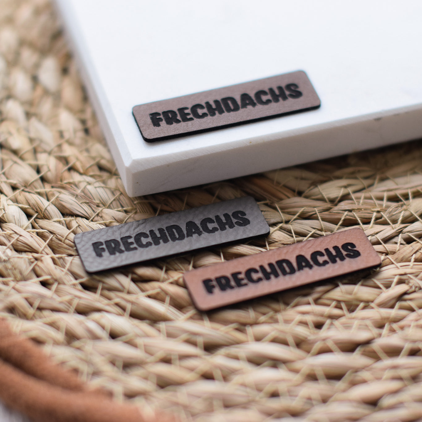 Kunstlederlabel "Frechdachs"