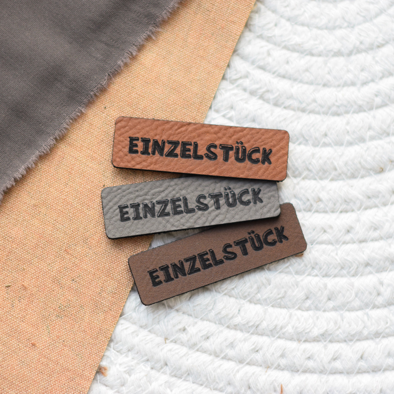 Kunstlederlabel "Einzelstück"