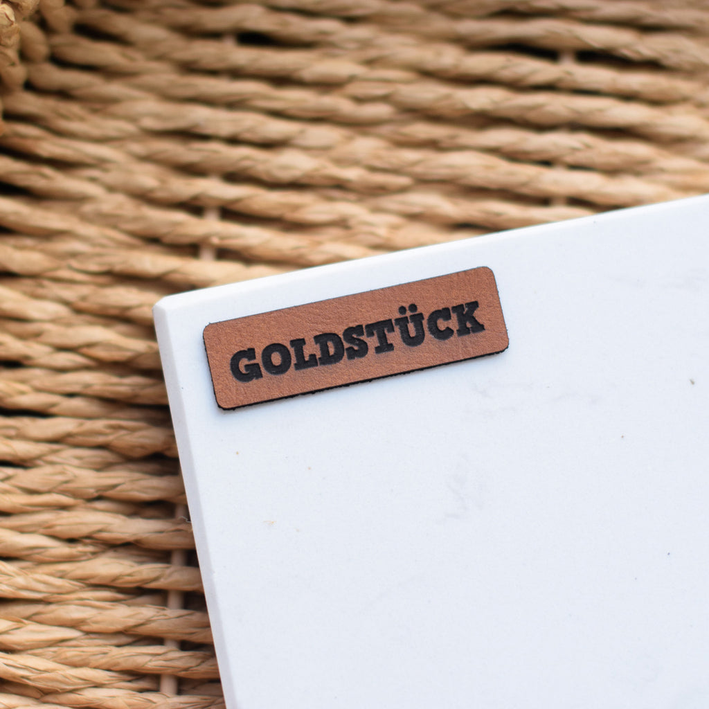 Kunstlederlabel "Goldstück"