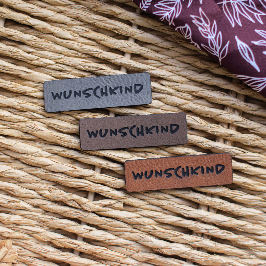 Kunstlederlabel "Wunschkind"