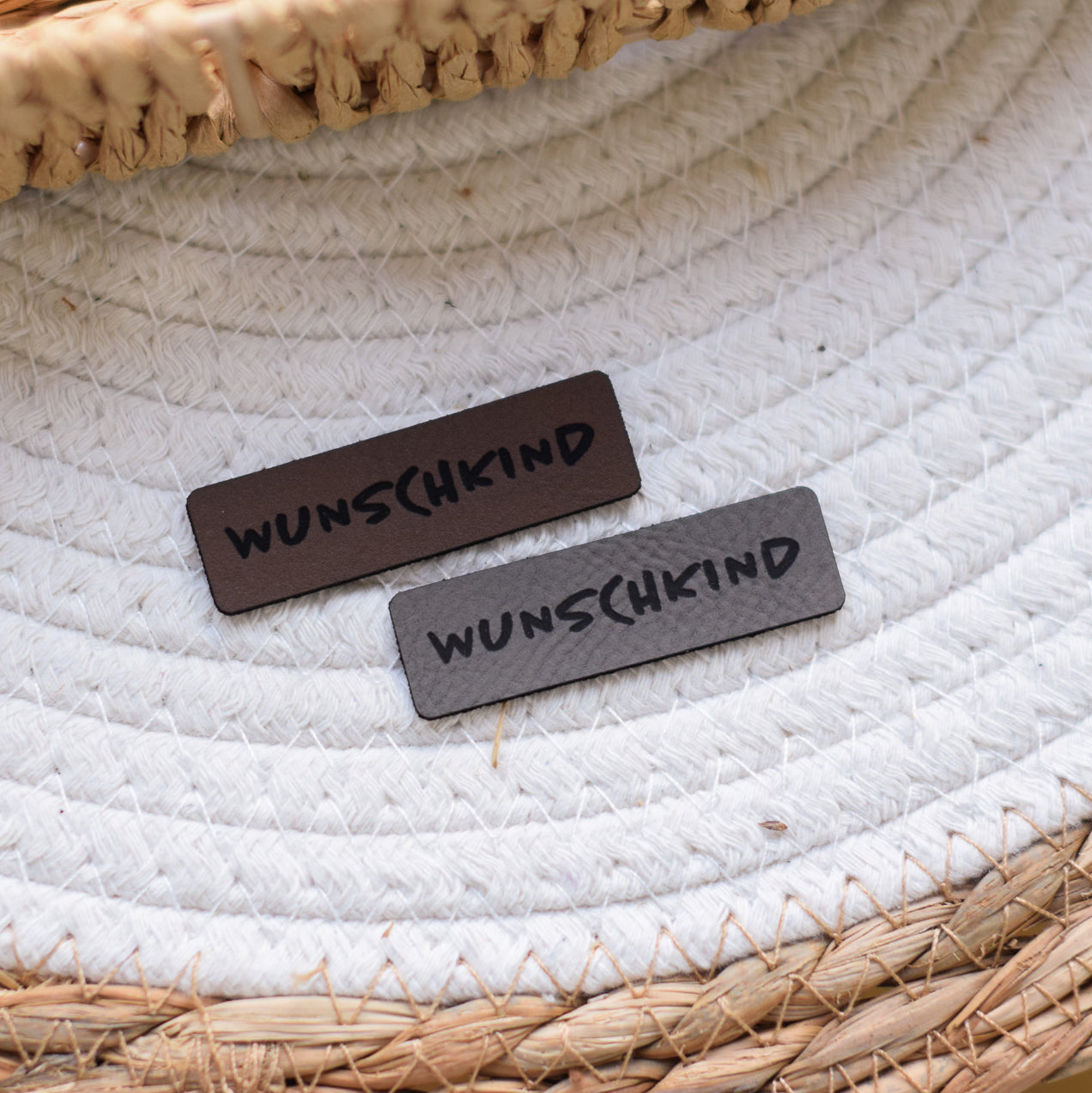 Kunstlederlabel "Wunschkind"