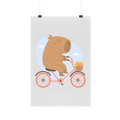 Bügelbild "Capybara Fahrrad"