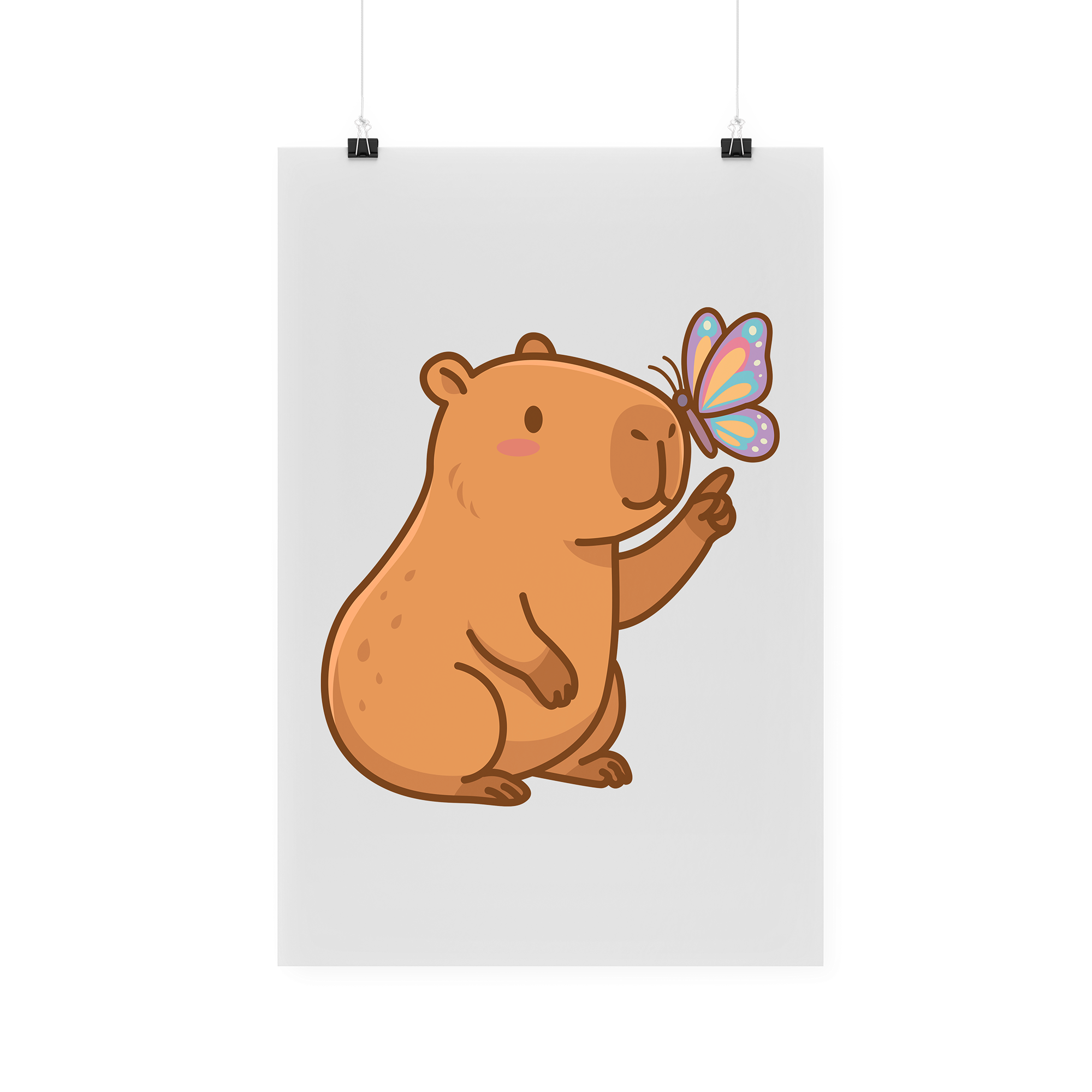 Bügelbild "Capybara Schmetterling"
