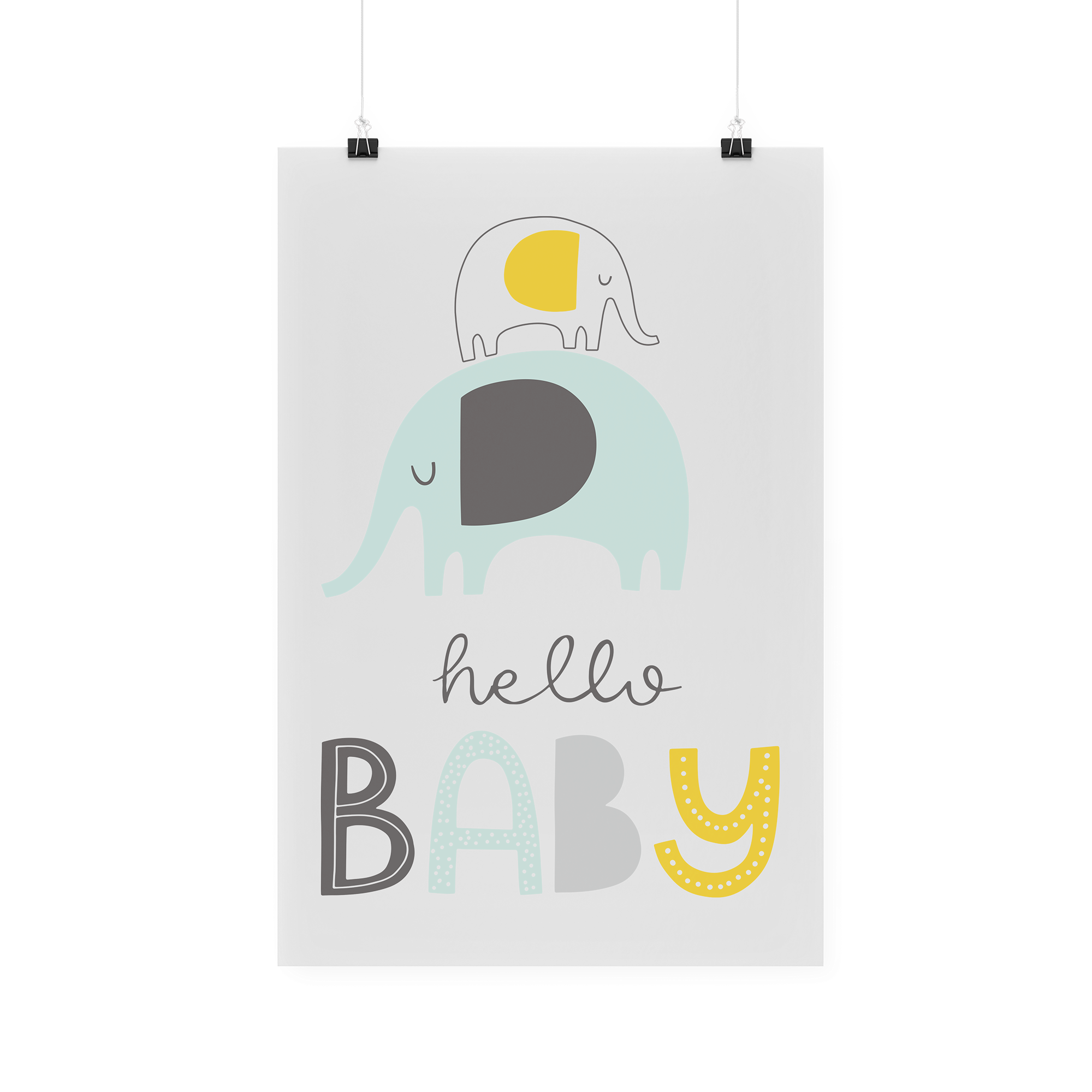 Bügelbild "Hello Baby"