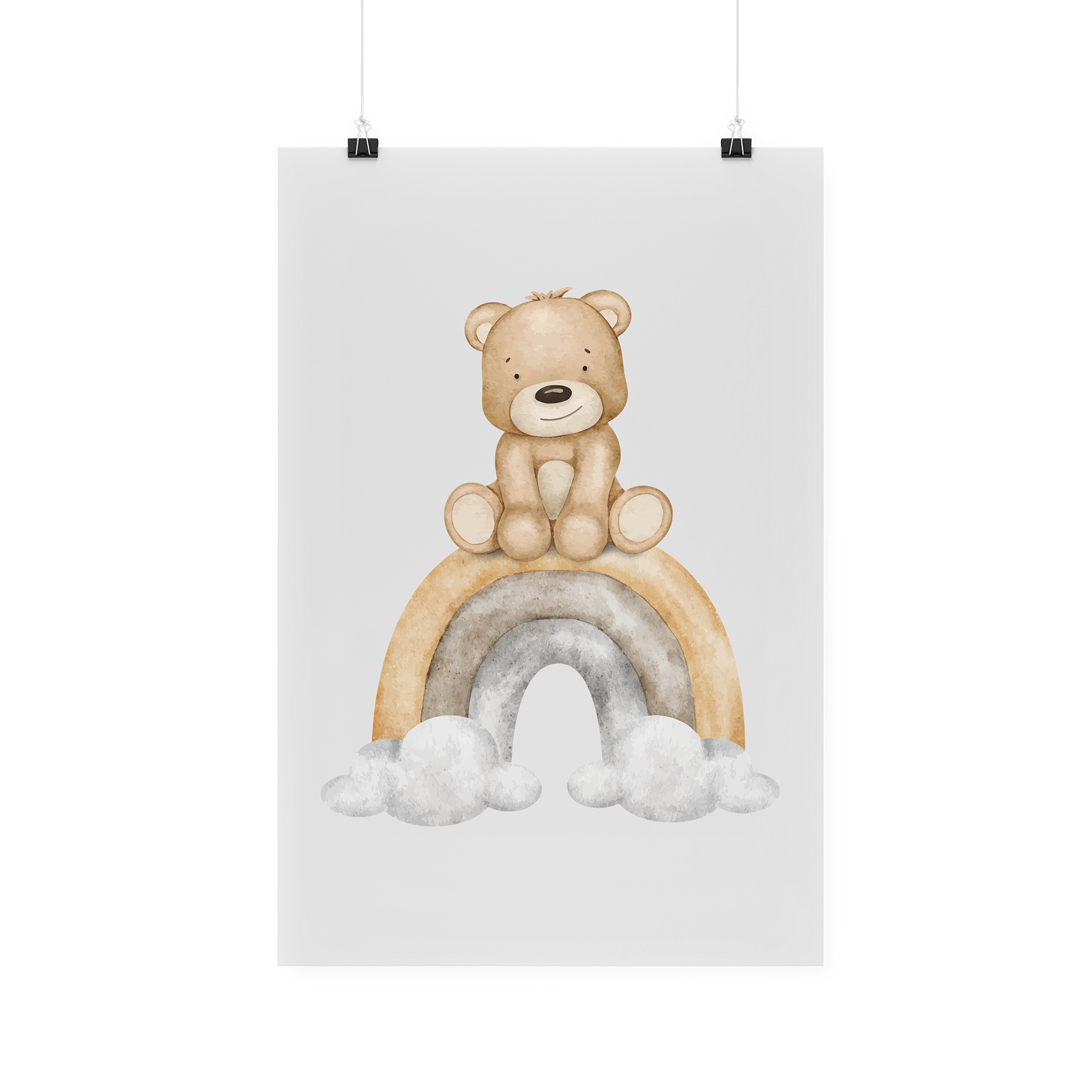 Bügelbild "Teddy Regenbogen"