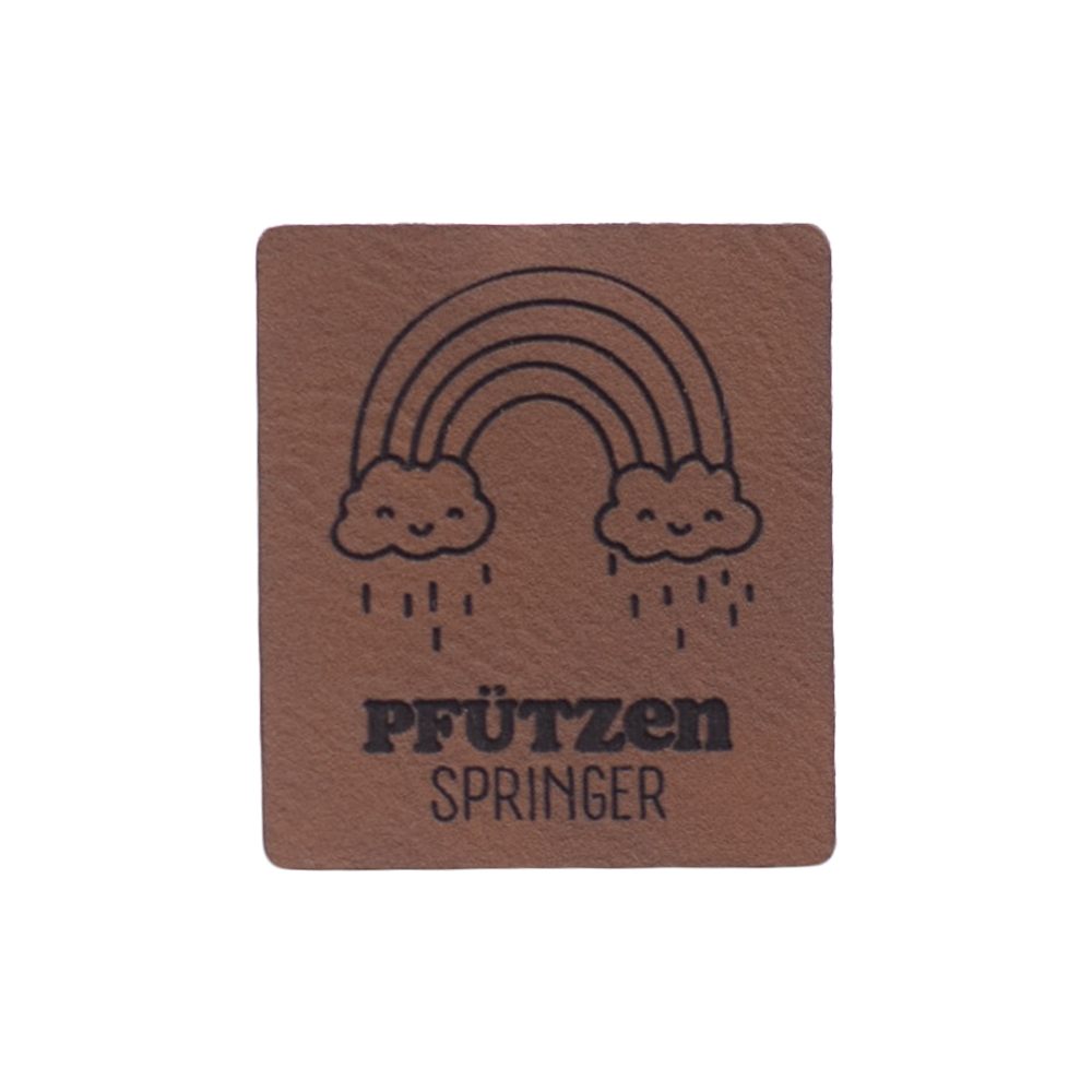 Kunstlederlabel "Pfützenspringer"