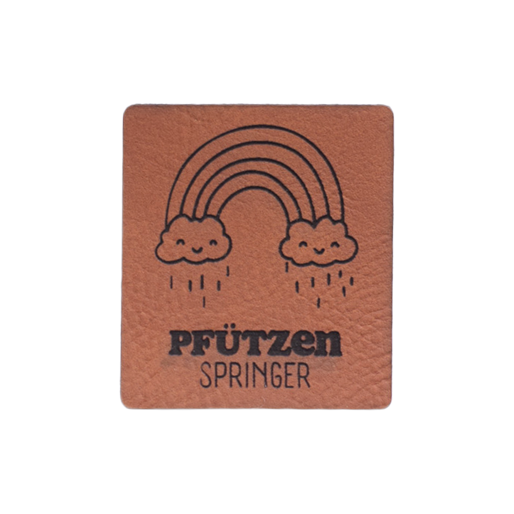 Kunstlederlabel "Pfützenspringer"
