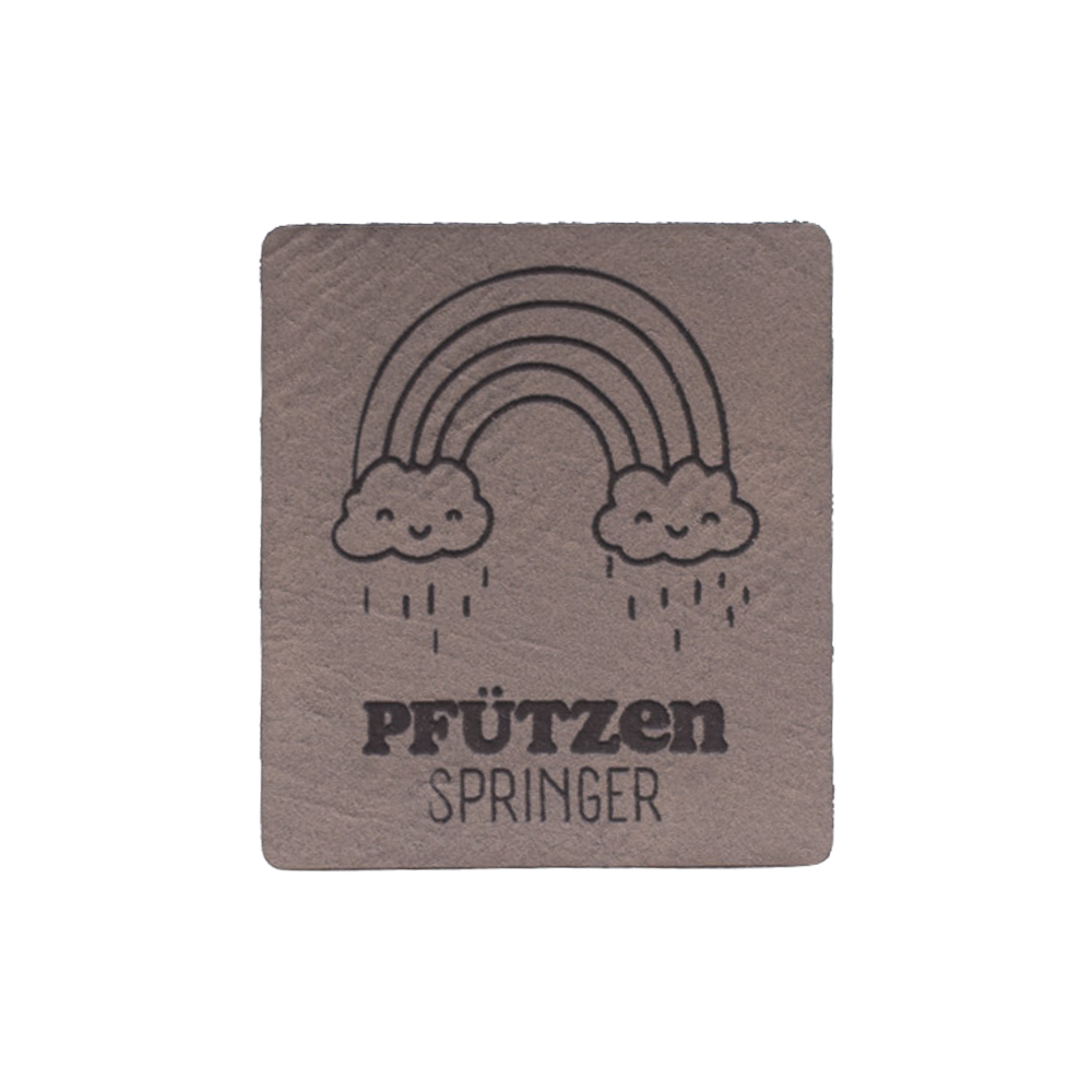 Kunstlederlabel "Pfützenspringer"