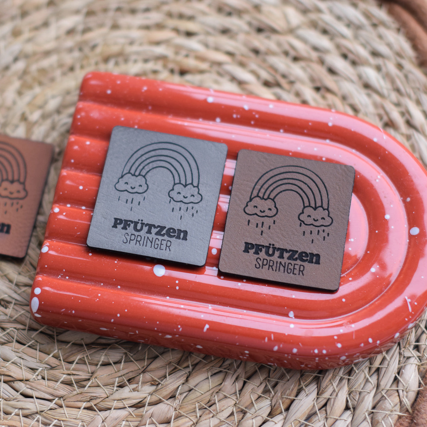 Kunstlederlabel "Pfützenspringer"