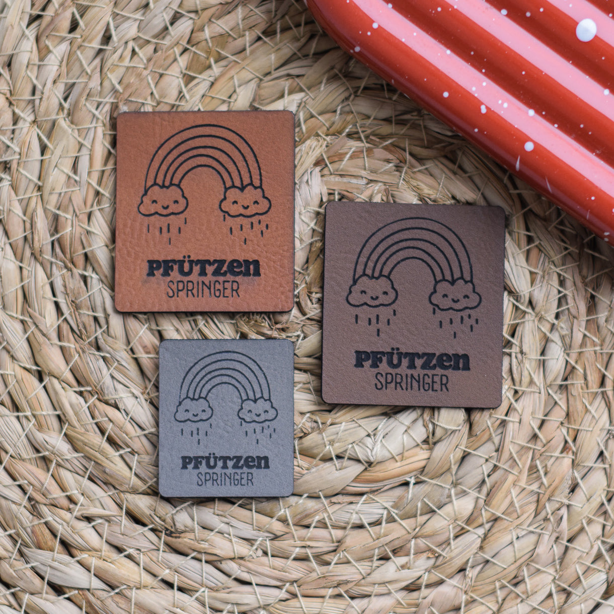 Kunstlederlabel "Pfützenspringer"