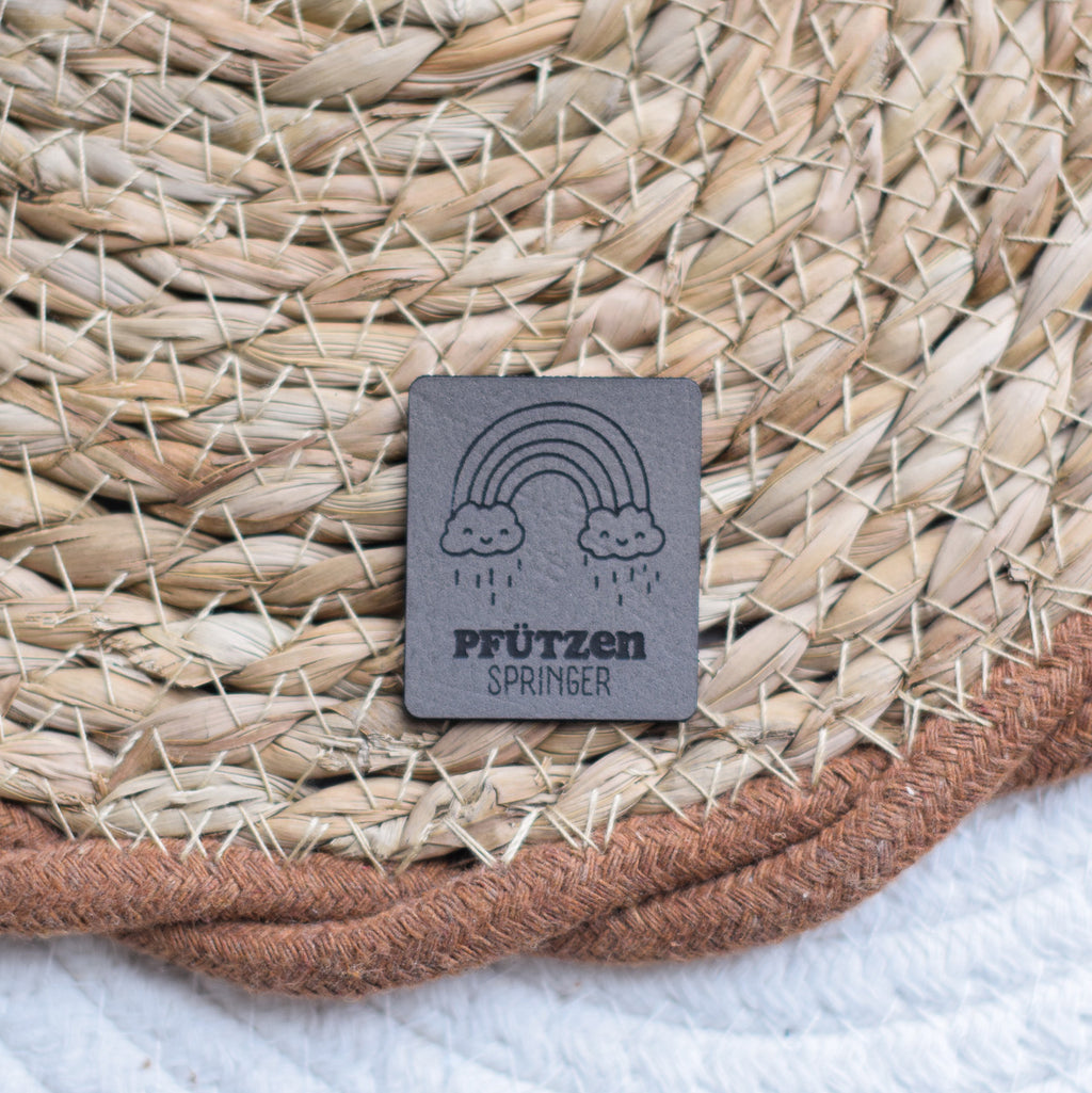 Kunstlederlabel "Pfützenspringer"