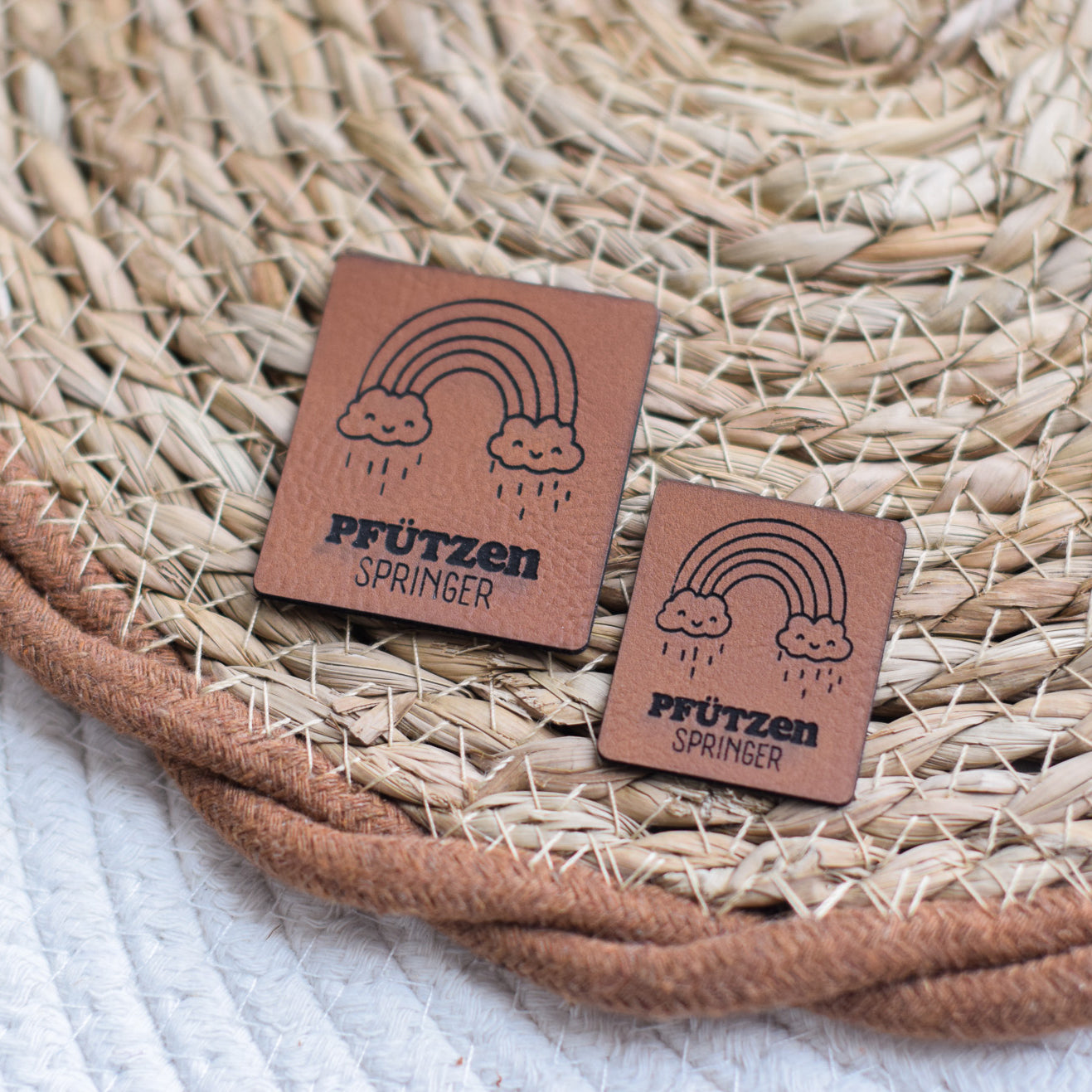 Kunstlederlabel "Pfützenspringer"