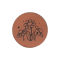 Kunstlederlabel "Blumen"