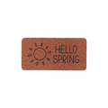 Kunstlederlabel "Hello Spring - Sonne"