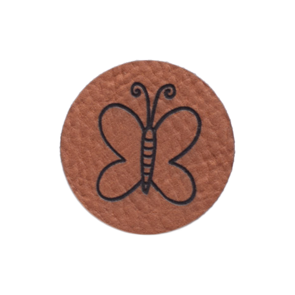 Kunstlederlabel "Schmetterling"