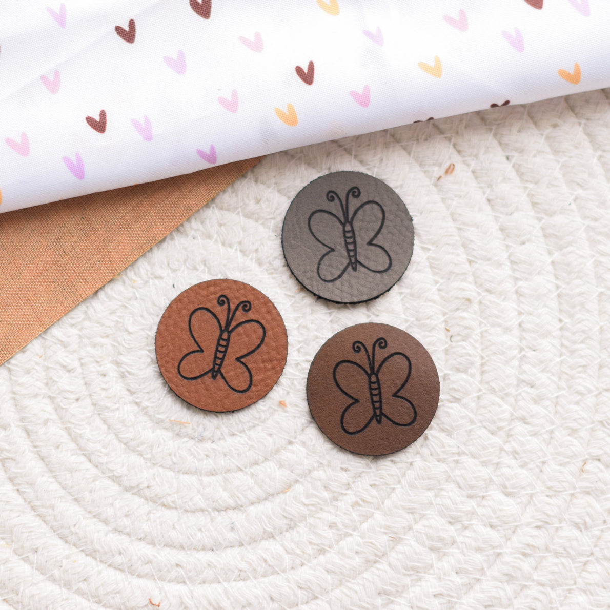 Kunstlederlabel "Schmetterling"