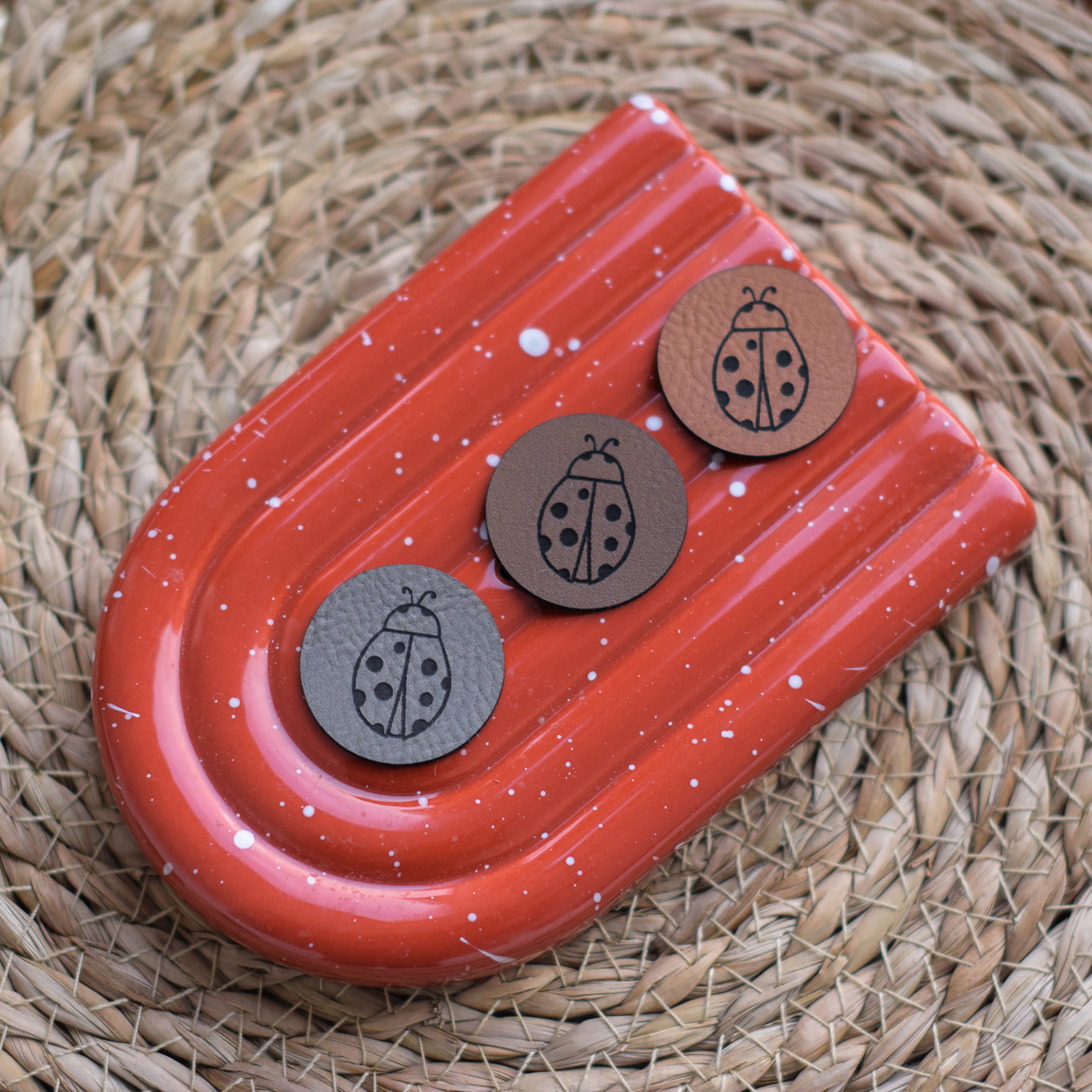 Kunstlederlabel "Marienkäfer"