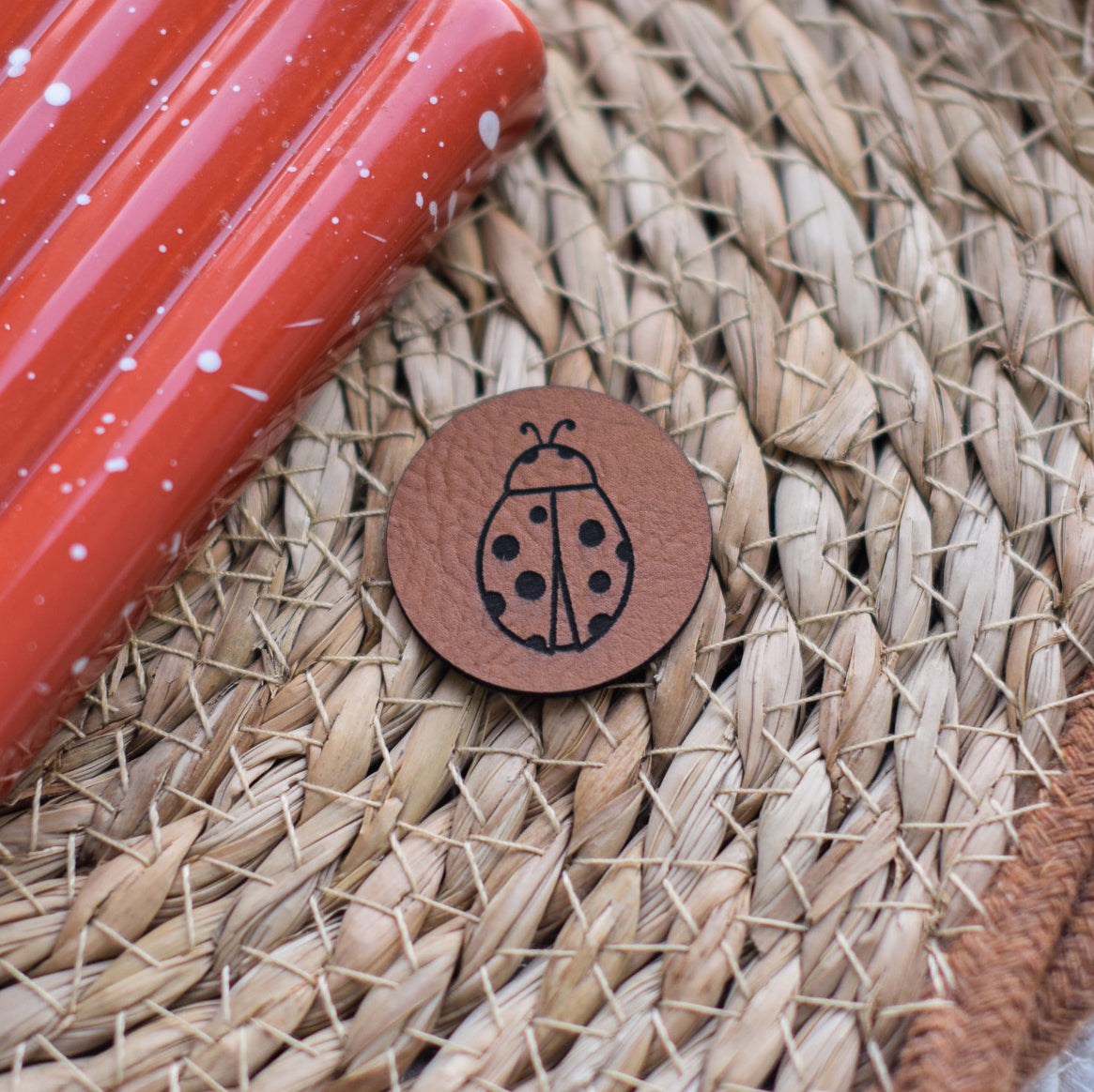 Kunstlederlabel "Marienkäfer"