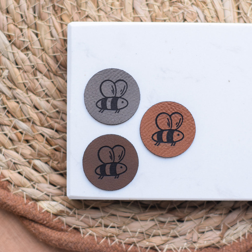 Kunstlederlabel "Biene"