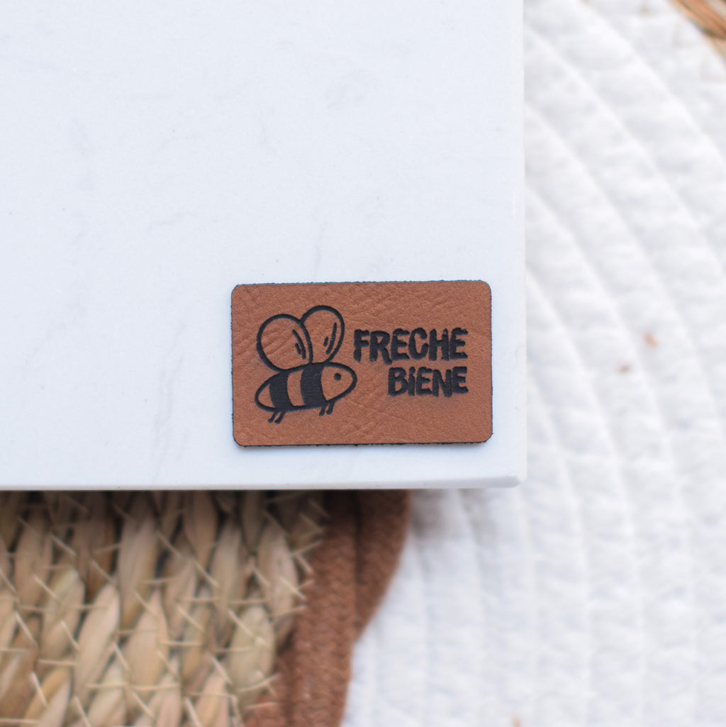 Kunstlederlabel "Freche Biene"