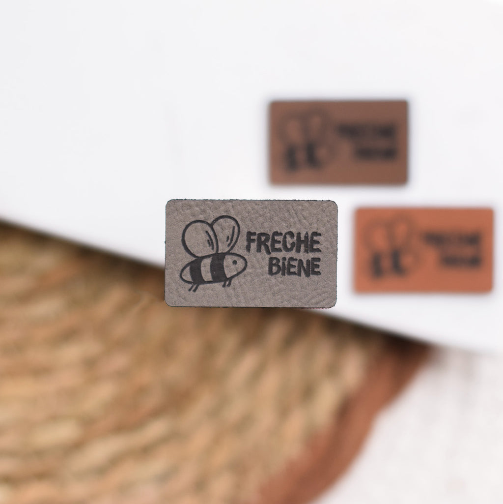 Kunstlederlabel "Freche Biene"