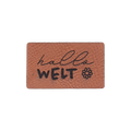 Kunstlederlabel "Hallo Welt - Blume"
