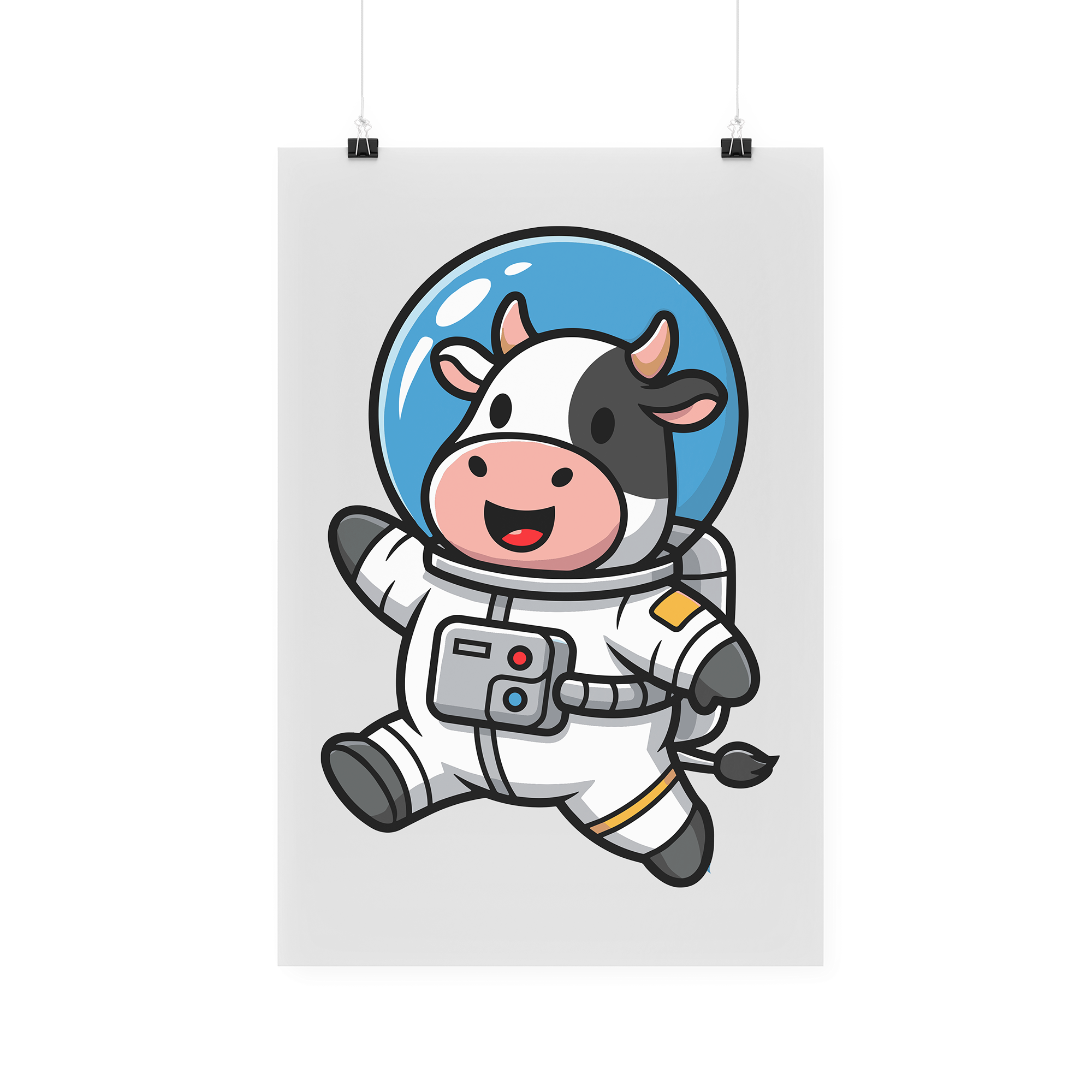 Bügelbild "Astronaut Kuh"