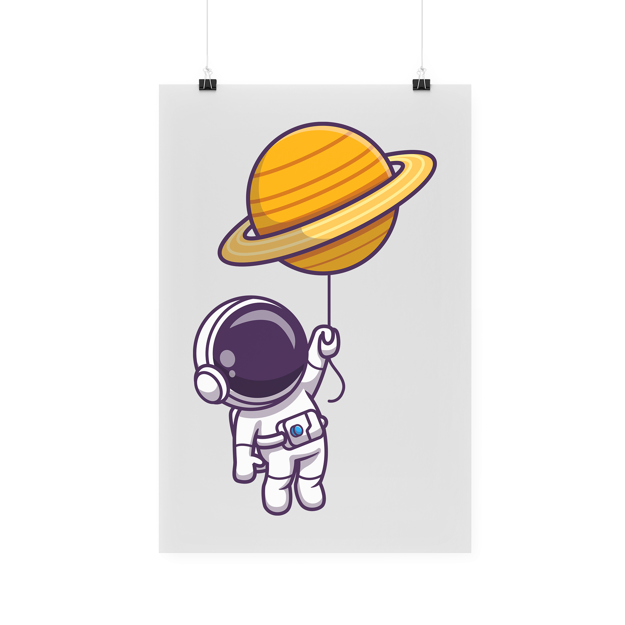 Bügelbild "Astronaut Luftballon Planet"