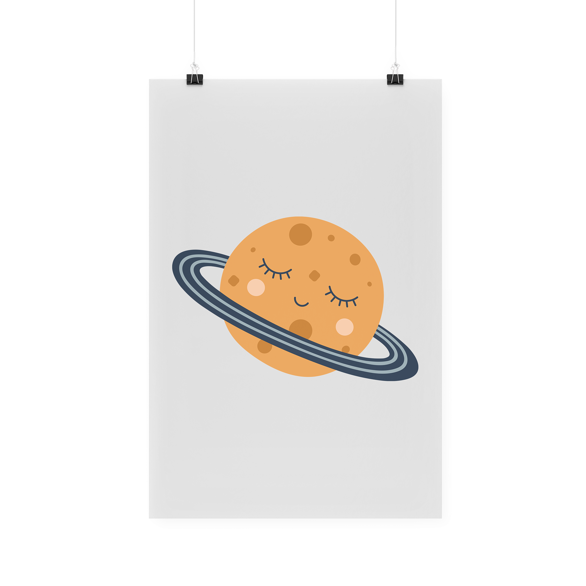 Bügelbild "Sleepy Planets orange"