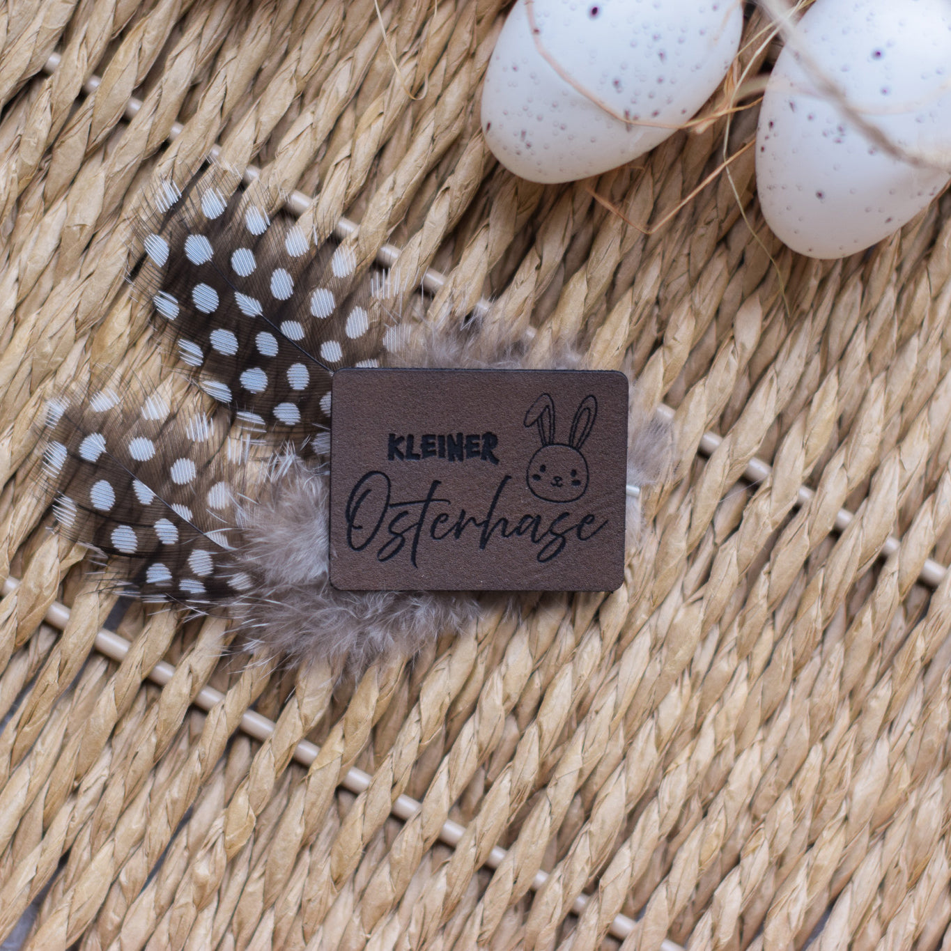 Kunstlederlabel "Kleiner Osterhase"