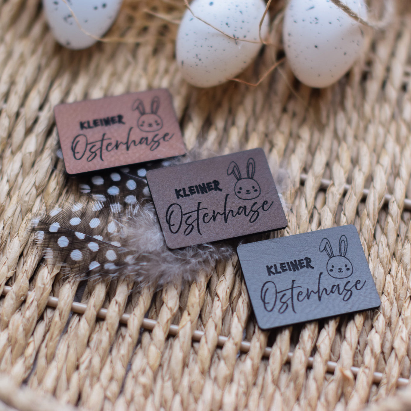 Kunstlederlabel "Kleiner Osterhase"
